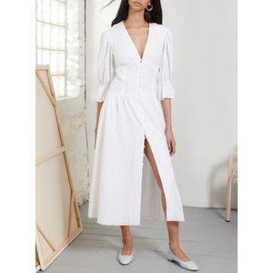 NWT Rebecca Taylor Leaf Embossed Maxi Dress